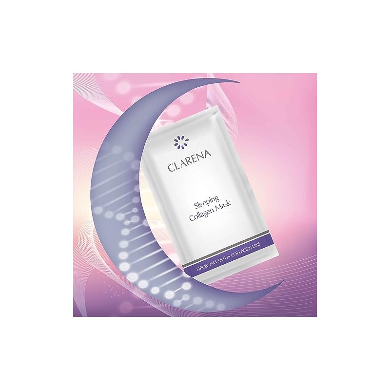 Clarena Sleeping Energizing Collagen Night Mask for Mature Grey Dry