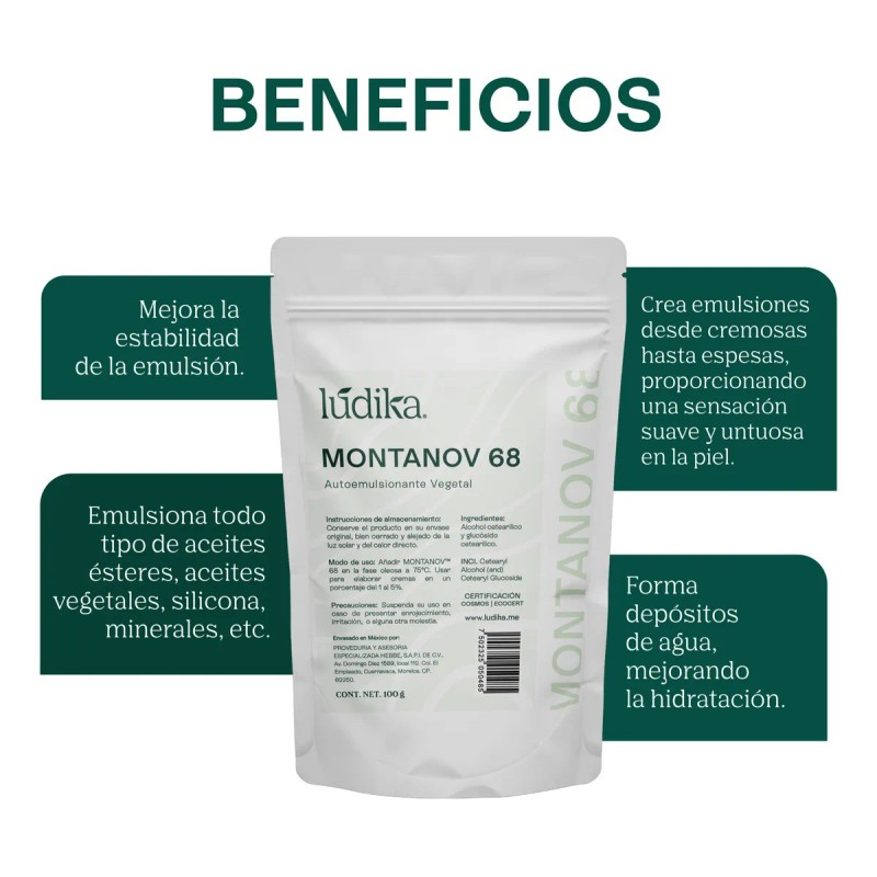 Emulsionante Natural Montanov Ludika 100g Cremas Protectores