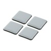 Prime-Line MP75323 1-3/4 In. Square Sliders, Black and Gray Plastic