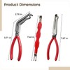 3 Pcs Carbon Steel Electrical Disconnect Pliers Set, Red Handle