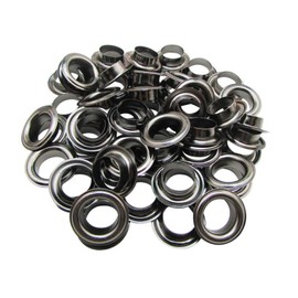 Trimming Shop 20mm Iron Eyelets Grommets with Washers for Pool Covers, Tarpaulin, Vinyl Banners, Yoga Mat, Sewing & Repair Clothing, Art and Craft, DIY Projects, Gunmetal, 50pcs