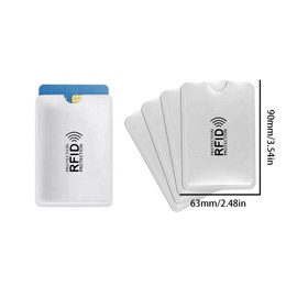 60PCS RFID Blocking Sleeves RFID Card Holder Credit Card Sleeves Aluminum Foil Card Protector Identity Card Protector Sleeves Effectively Protect Your Credit, Debit, and ID Cards From Electronic Theft
