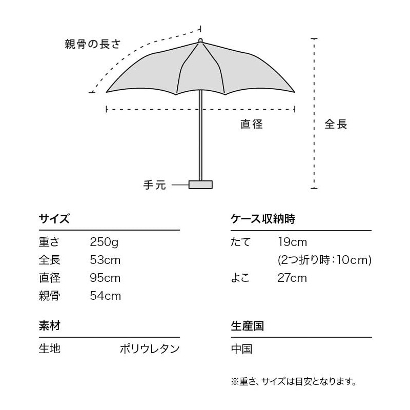 Wpc. PT-HY001-002 Vinyl Umbrella, Mini Blue Folding Umbrella, Long Usable,