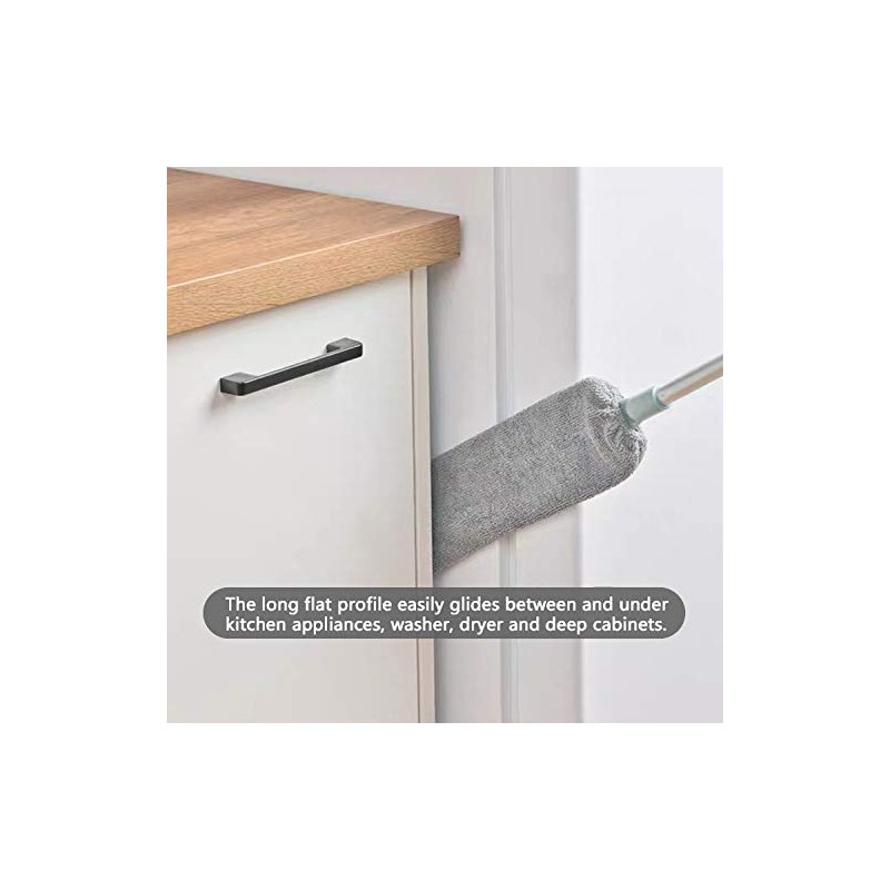 Bendable Microfiber Duster with Extendable Pole for Deep Cleaning