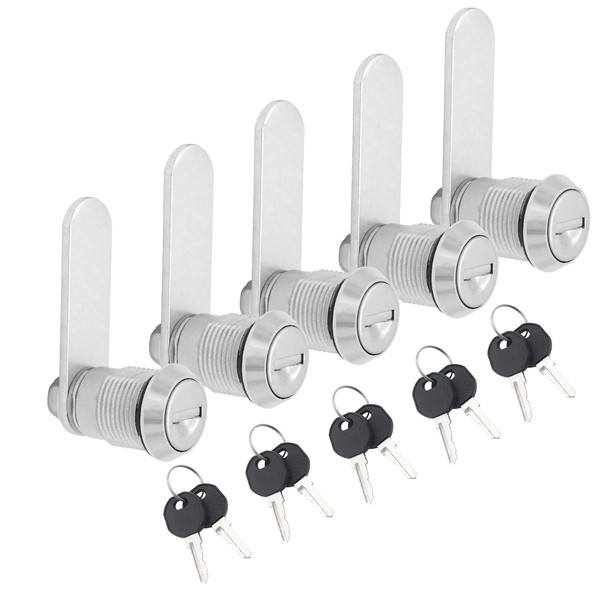 Jamgoer 7/8" Cabinet Lock with Keys 5 Pack RV Storage