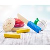 Selecta 62068 Burger, Velcro and Cutting Toy Set, Multi-Colour