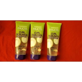 Garnier 3 PACK GARNIER FRUCTIS STYLE CURL SCRUNCH CONTROLLING GEL FOR CURLY HAIR 6.8OZ