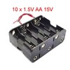 10 x 1.5V AA Battery Holder Case Box with Black