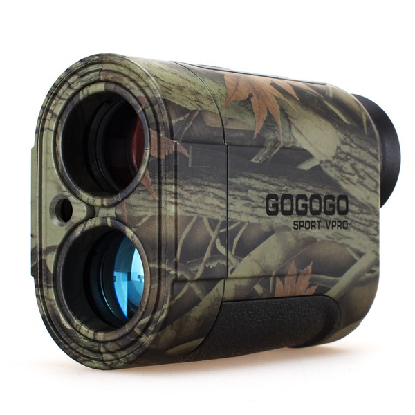 Gogogo Sport Vrpo 1200 Yards Hunting Range Finder with Green OLED Display Golf Archery Bow Camo Laser Rangefinder with Horizontal Distance Slope High-Precision Continuous Scan and Speed Mode