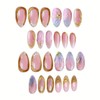 Press on Nails Almond Fake Nails Short Gradient False Nails