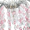 Happy Homewares Contemporary Waterfall Designed Pendant Light Shade with Pink