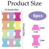 6 Sheets Book Tabs, Sticky Tabs Page Markers, Colorful Index