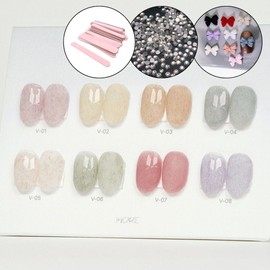 classic nail Moregel The Velvet Knitgel Glitter + 30 Parts / 모어젤 더벨벳 니트젤 글리터+파츠 30개