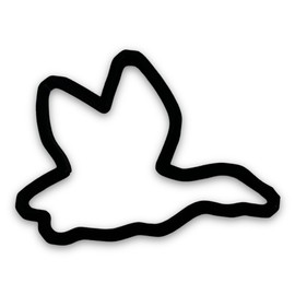 Flying Duck Cookie Cutter with Easy to Push Design (4 inch)