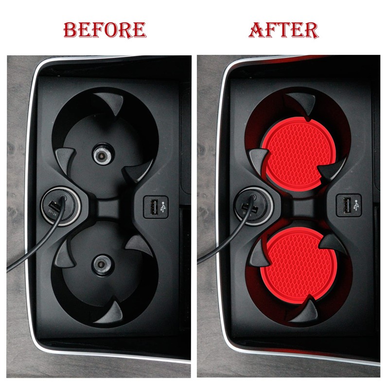 SINGARO Car Cup Coaster, 4PCS Universal Non-Slip Cup Holders Embedded