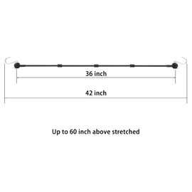 Joneaz Flat Rubber Bungee Cords with Hooks Adjustable, 36 inch, 4 Pack Heavy Duty Tie Down Straps，Above 150% Stretch