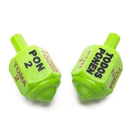 Classic Mexican Pirinola Toma Todo Plastic Solid Peace Color Collection Green / Pirinola de Plastico Solida Coleccion Green (2 Pack)