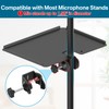 Multi-Functional Metal Microphone Stand Tray with Phone Holder - Universal
