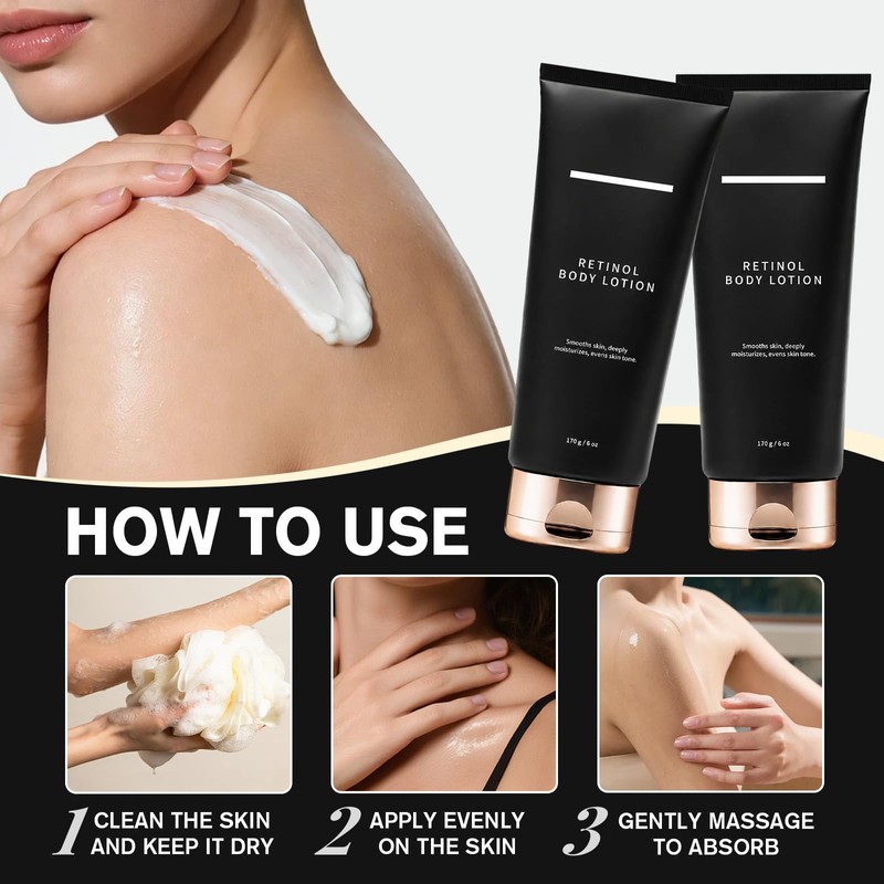 Retinol Body Lotion, Firming Body Cream with Ceramides & Shea