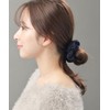 VINGTAINE HS-108-NY- Basic Color, Suede-Style, Scrunchie, Simple, Daily Office, Autumn,