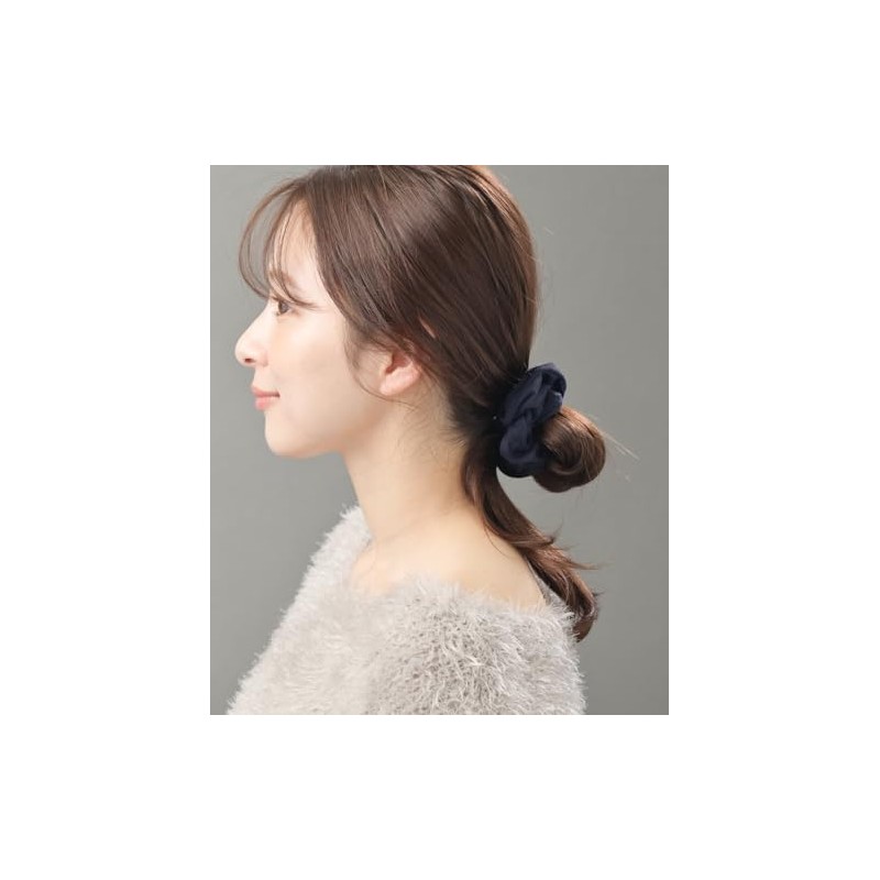 VINGTAINE HS-108-NY- Basic Color, Suede-Style, Scrunchie, Simple, Daily Office, Autumn,