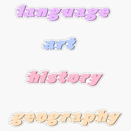 Magnet Colourful Creative School Subject Folder Labels Magnetic Vinyl Sticker 5"