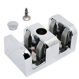 Bathroom Sliding Door Glass Anti-Collision Block Side Guide Rail for Shower Door Bathroom Sliding Door Bumper Shower Room Accessories(2pcs,Silver Color)