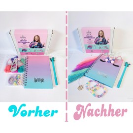 SANYU Unicorn Gifts for Girls Unicorn DIY Notebook Set A5 Diary Unicorn Pen Jewellery Craft Toy Gifts 4-in-1 Gifts for Girls from 4 5 6 7 8 9 10 11 12 14 Years Old