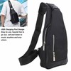 Small Chest Bag Black Color Oxford Fabric Sling Backpack with