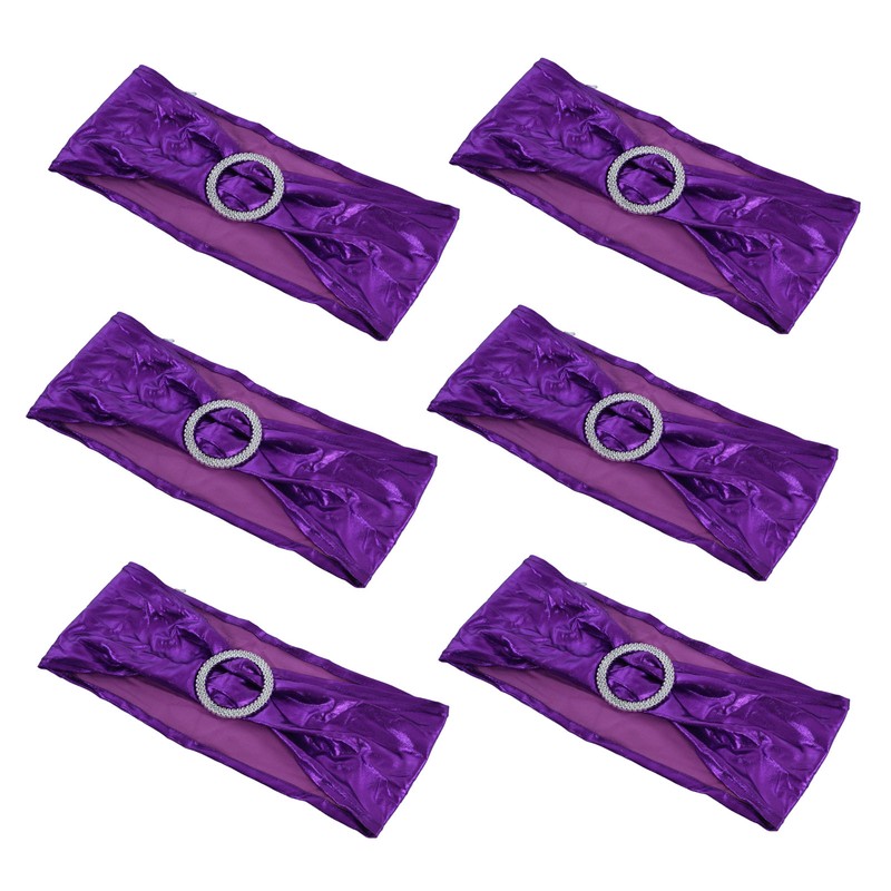 10Pcs Chair Cover Bands Elastic Stretch Sashes Bows for Wedding