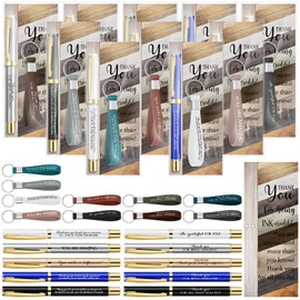 Dispowreath 60 Sets Staff Appreciation Gifts Bulk Inspirational Quote Pens Silicone Motivational Keychain Thank You Gifts Gifts for Teacher Women Employees Coworkers(Multicolor)