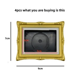 XiXiYang 4pcs Fridge Refrigerator Magnets Picture Frames, Vintage Style Open the Back Cover and Directly Insert For Photos, Paintings, DIY Specimens, Etc. It Can Placed On the Table or Stuck on Fridge