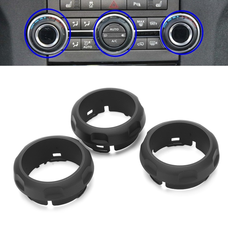3pcs Air Conditioning Switch Knob Covers Rings Replacement for Land