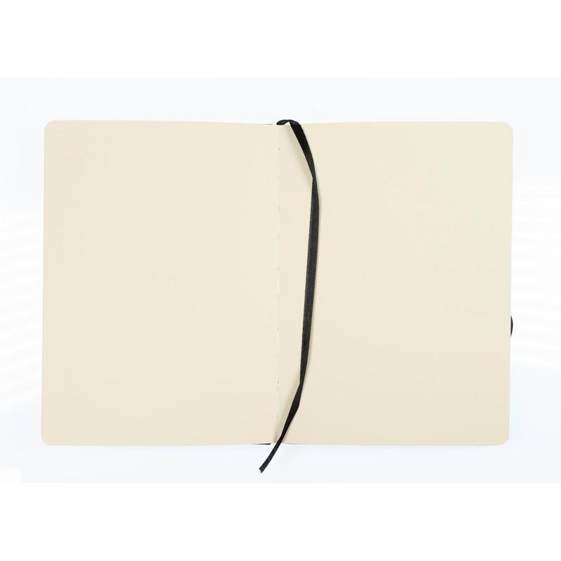 Kangaro Art Sketchbook A5 Black PU Hard Cover 80 Sheets