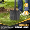 HANTOP Heavy Duty Round Point Digging Shovel with Long Fiberglass
