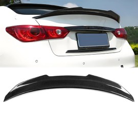 CABOHON Rear Spoiler for Infiniti Q50 2014-2024 4 Door Sedan PSM Style Rear Trunk Spoiler Lip Tail Wing Carbon Fiber (PSM Style Carbon Fiber)