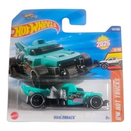 Hot Wheels Haulerback, 2025 Collection, Turquoise Die-Cast Vehicle, 3/10 Hot Trucks Series