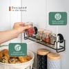 bremermann Wall Mounted Spice Rack for Gluing or Drilling Black