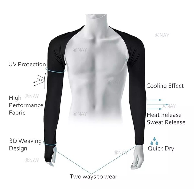 LEONY Manga Del Brazo Del Mantón Con Protección Uv P/ciclismo