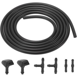 MACHSWON 30655605 7pcs Front Windshield Washer Nozzles 2 Meters Windshield Washer Hose with 4pcs Connectors Replaces for Volvo V50 C70 S40