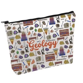UJIMS Geologist Gift Geology Cosmetic Bag for Geology Lover Geology Teacher Appreciation Gifts Geology Rock Collector Gifts (Geology Bag)