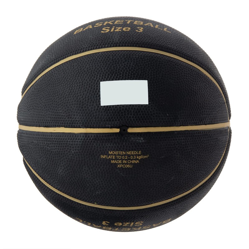 Mikasa B3JMR-BKGL Junior/Kids Basketball, Size 3, Rubber, Black/Gold
