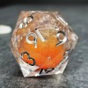 Sage's Fiery Souls - Orange 33mm Liquid-Core D20 Sharp Edge