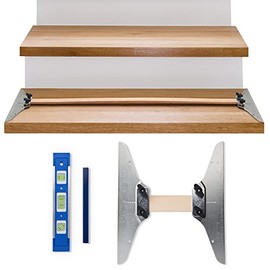 Staircision Stair Tread Template Tool - Stair Gauge Set with Carpenter Pencil and Level for Extra Precision - Solid Metal Stairs Jig for Accurately Measuring Angle and Length