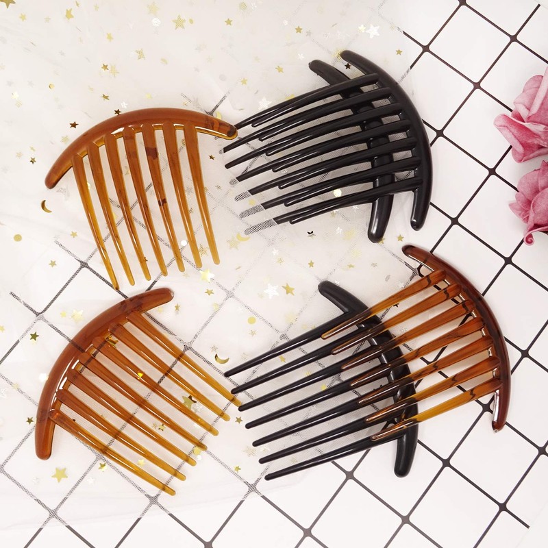 Honbay 6PCS Plastic 7 Tooth French Twist Combs Hair Side