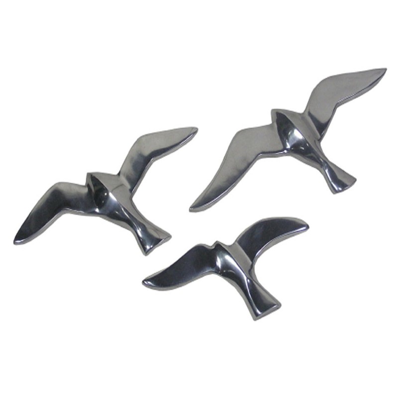 Metal Wall Art - Set Of 3 Flying Seagull Birds