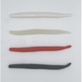 Orurdo qb100235e01n0 Worm Set, 5.9 inches (15 cm), 0.4 oz (10.5 g), Straight Worm, Solid Color, 20 Pieces, 1 Bag Set, For Ajing and Meberling, Root Fish, Rockfish, Sea Bass, Black Bass, Flounder, Magochi, E Color