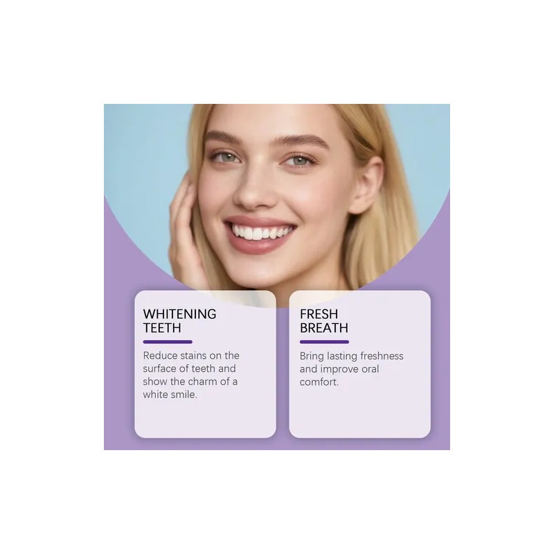 Polvo Dental Morado Oralhoe Para Un Aliento Fresco Y Cuidado