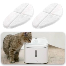 Briny River 6 PCs Pet Water Fountain Filters Replacement Sponges Compatible with Feelneedy 7L/1.8Gal for Cats Dogs (8.7x16.5cm)