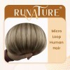 Runature Extensiones Cabello Real 50gr 14in Balayage Marrón A Medio